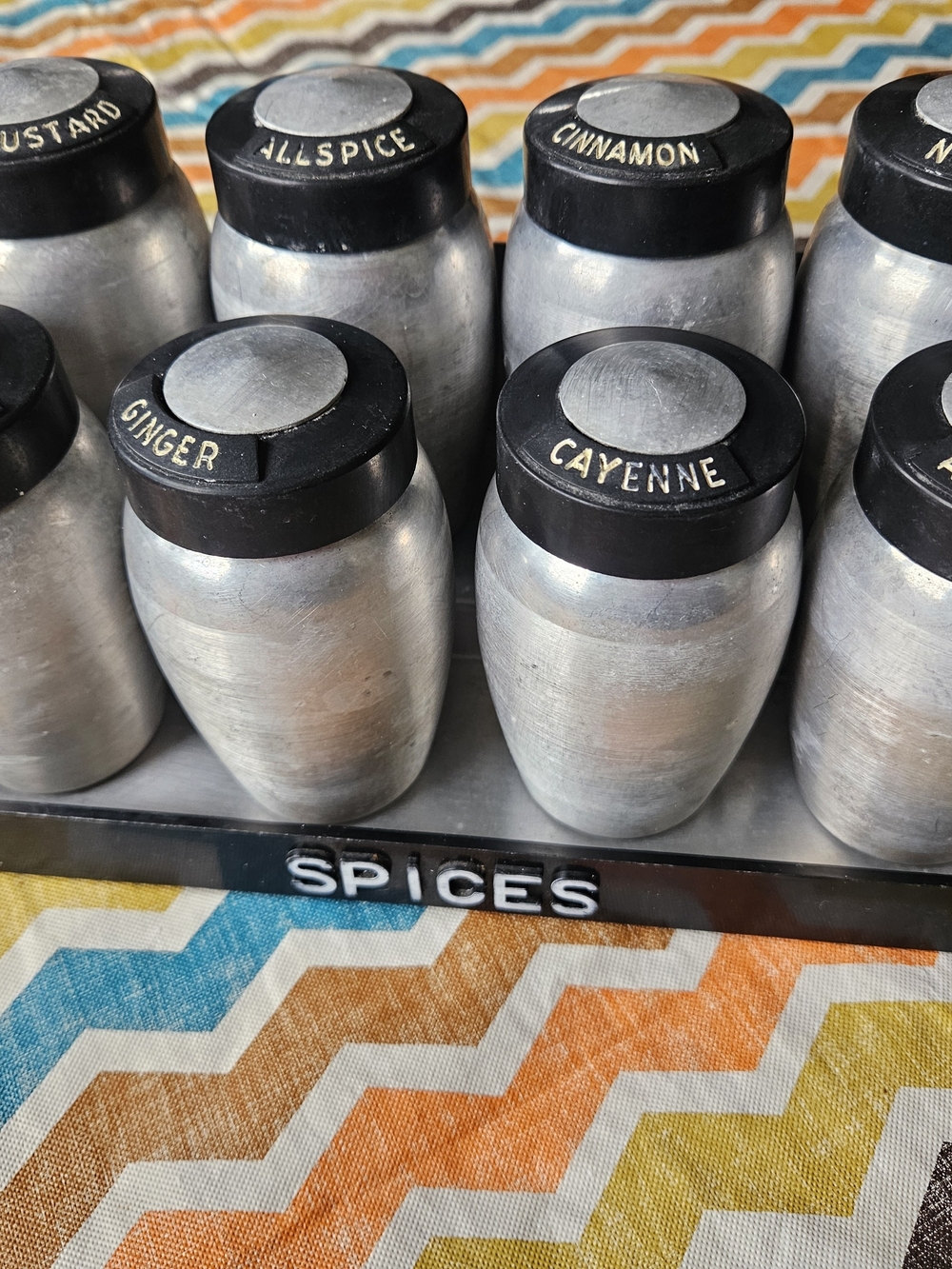 Vintage 1950s Kromex Spice Rack Set